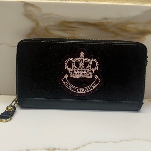Juicy Couture Scottie Y2K vintage velour zip wallet - Picture 2 of 15